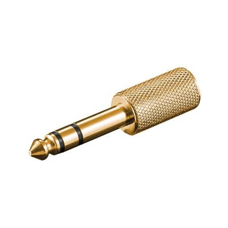 PremiumCord Adaptér stereo jack 6.3 - stereo jack 3.5 M/F zlacený