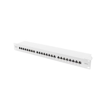 DIGITUS Patch panel, Cat6A 19" 24xSTP RJ45, 1U