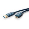 ClickTronic HQ OFC USB3.0 kabel, A-B micro, zlacené konektory, 3m