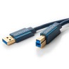 ClickTronic HQ OFC USB3.0 kabel, A-B, zlacené konektory, 3m