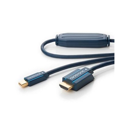 ClickTronic HQ OFC kabel mini DisplayPort - HDMI typ A, zlacené kon., 3D, M/M, 3m