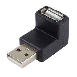 PremiumCord USB redukce A-A, Male/Female 90°