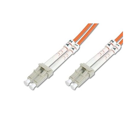 DIGITUS Fiber Optic Patch Cord, LC/LC Multimode 50/125 µ, Duplex Length 15m