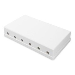 DIGITUS Box pro 6ks keystonů, neosazený, bílá barva