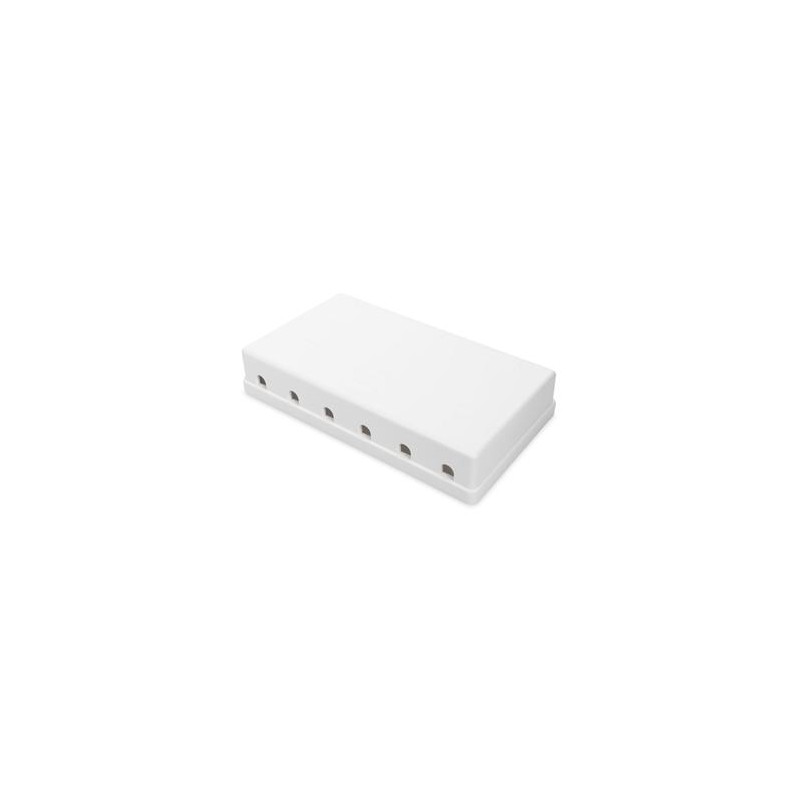 DIGITUS Box pro 6ks keystonů, neosazený, bílá barva