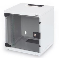 DIGITUS Nástěnný rack 10",6U výška, 1U, RAL7035