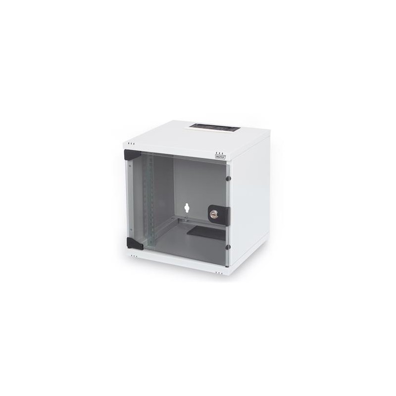 DIGITUS Nástěnný rack 10",6U výška, 1U, RAL7035