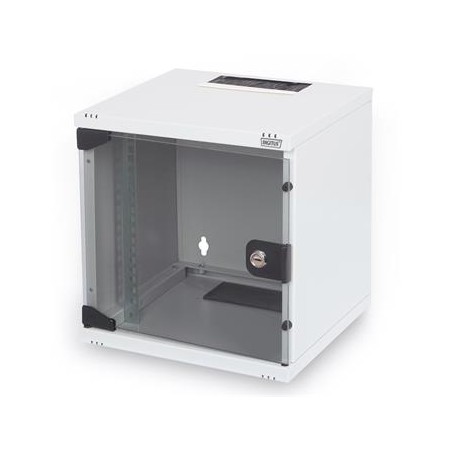 DIGITUS Nástěnný rack 10",6U výška, 1U, RAL7035