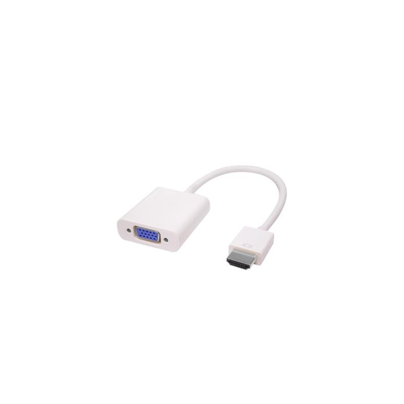 Převodník HDMI na VGA se zvukem 3,5mm stereo jack - bílý