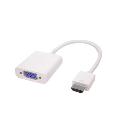 Převodník HDMI na VGA se zvukem 3,5mm stereo jack - bílý