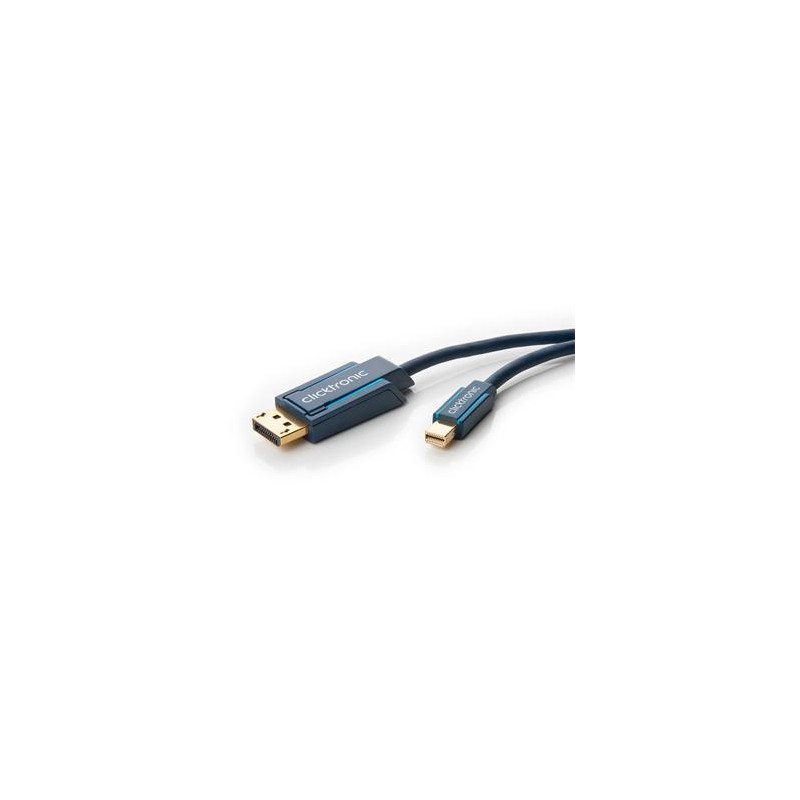 ClickTronic HQ OFC kabel mini DisplayPort - DisplayPort, zlacené kon., 3D, M/M, 1m