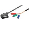 goobay SCART M (21-pin) 3x RCA M (YUV/RGB) 1m