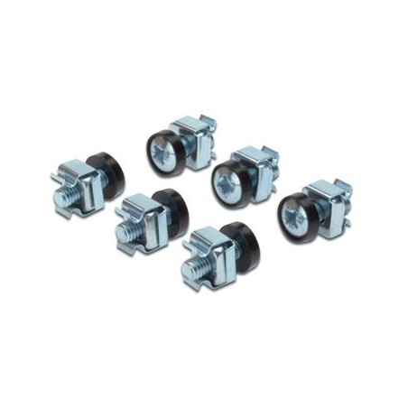 Digitus Sada montážní do racku ,50x šroub M6, 50x nut, 50x plastová podložka,