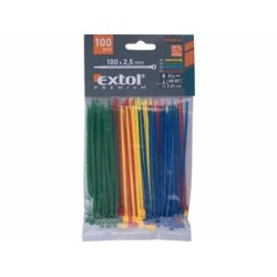 Extol Premium Vázací pásek 2.5x100mm /100ks/ - 4 barvy