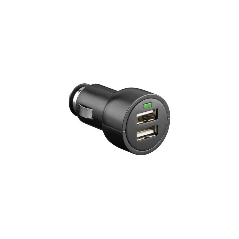 goobay Napájecí 12-24V autoadaptér na 2xUSB 3,1A černý