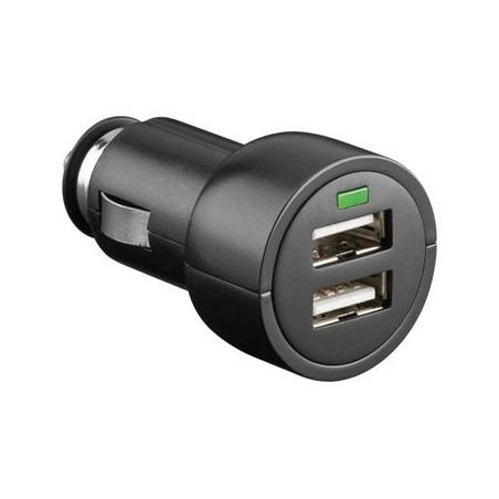 goobay Napájecí 12-24V autoadaptér na 2xUSB 3,1A černý