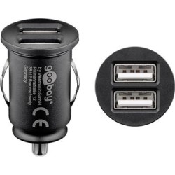 goobay Napájecí 12V autoadaptér na 2x USB 2,1A černý