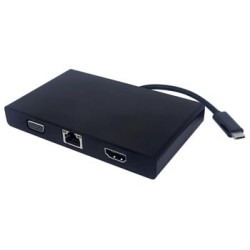 PremiumCord Převodník USB-C na RJ45, HDMI, VGA, USB3.0, SD,audio ,PD charge ku31dock01