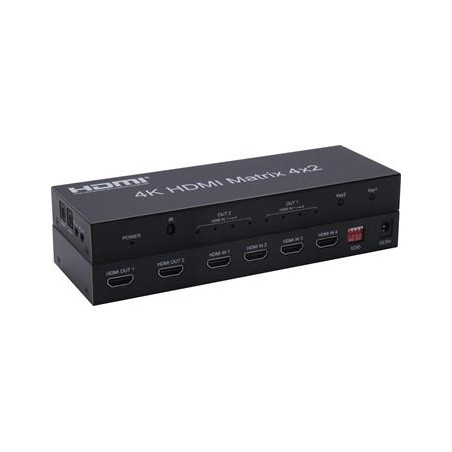 PremiumCord HDMI matrix switch 4:2,s audiem, rozlišení 4Kx2K