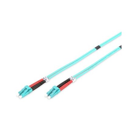 DIGITUS Fiber Optic Patch Cord, LC/LC Multimode 50/125 µ, OM3, Duplex, 1m