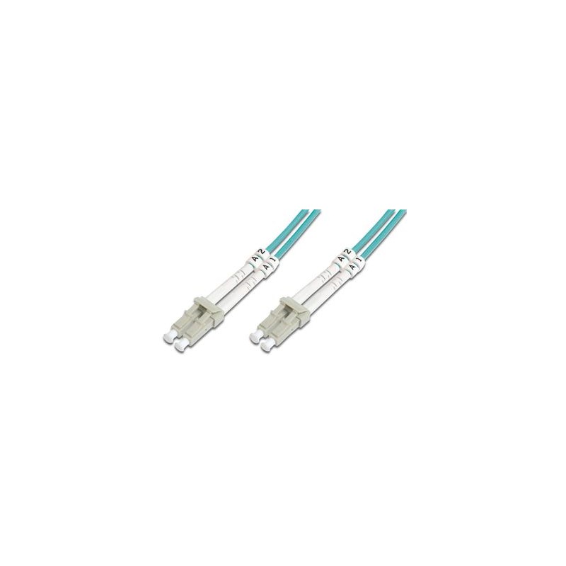 DIGITUS Fiber Optic Patch Cord, LC/LC Multimode 50/125 µ, OM3, Duplex, 20m