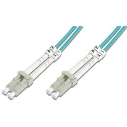 DIGITUS Fiber Optic Patch Cord, LC/LC Multimode 50/125 µ, OM3, Duplex, 15m
