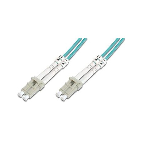 DIGITUS Fiber Optic Patch Cord, LC/LC Multimode 50/125 µ, OM3, Duplex, 15m