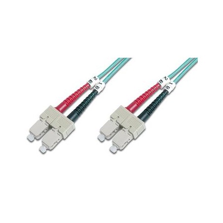 DIGITUS Fiber Optic Patch Cord, SC/SC Multimode 50/125 µ, OM3, Duplex, 5m