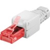 Konektor RJ45 8pinů Cat6 - montáž bez nástroje