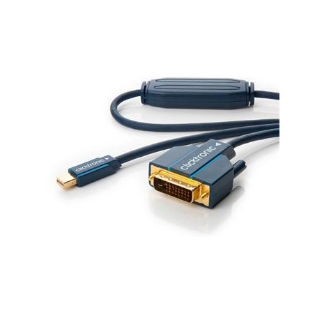 ClickTronic HQ OFC kabel Mini DisplayPort - DVI, zlacené kon., M/M, 5m