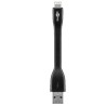 goobay Lightning iPhone nabíjecí a synchronizační kabel, plochý, černý, 8pin - USB A M/M, 10cm