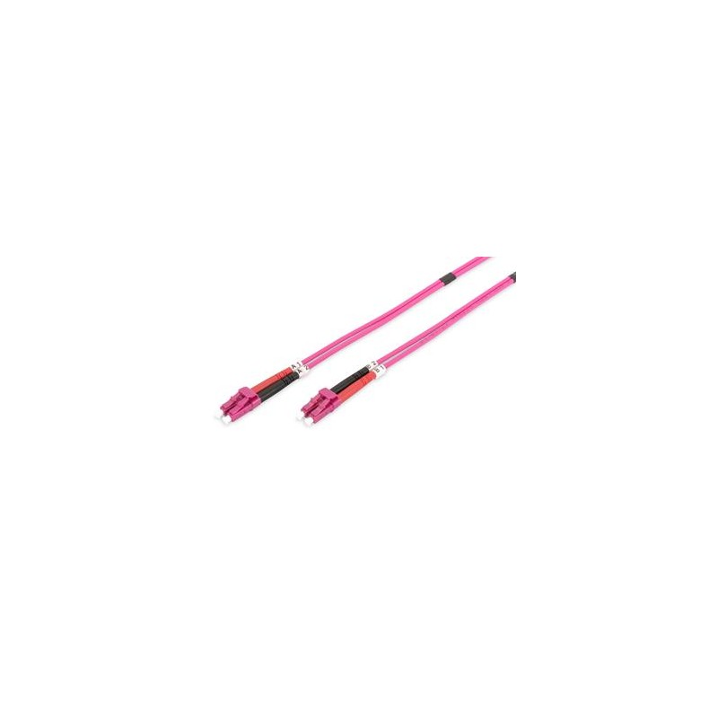 DIGITUS Fiber Optic Patch Cord, LC/LC Multimode 50/125 µ, OM4, Duplex, 3m
