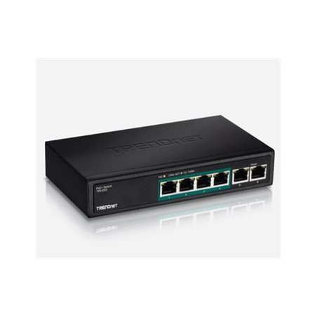 TRENDnet PoE 6port switch 10/100 N-Way, kovový, 60W max.