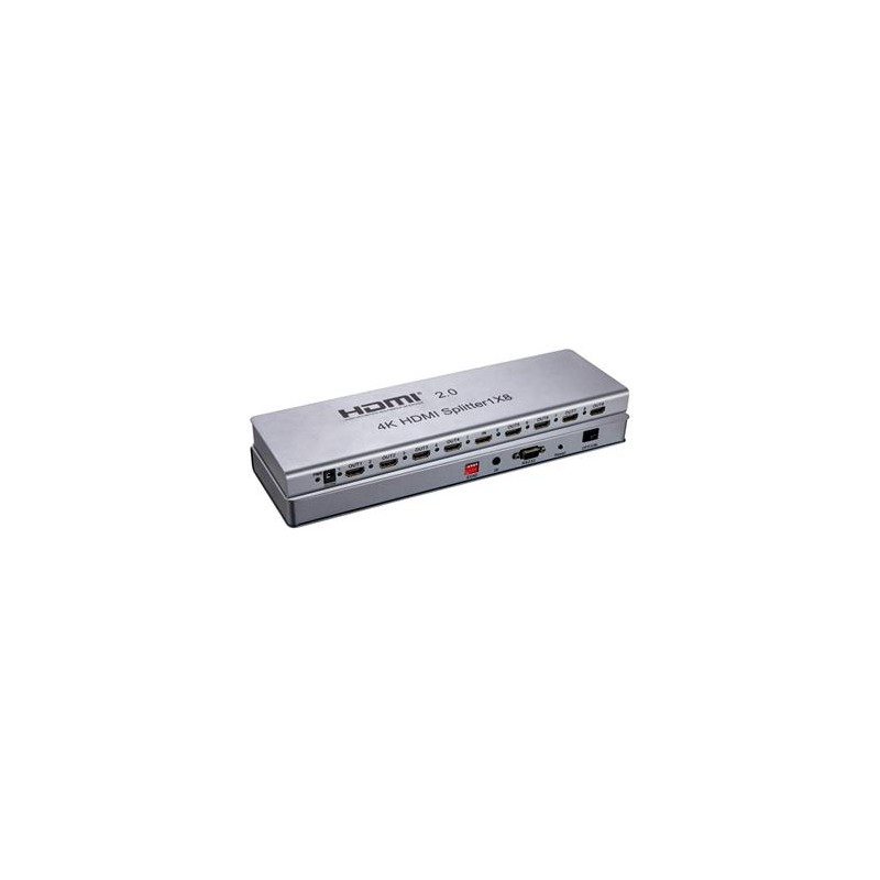PremiumCord HDMI 2.0 splitter 1-8 portů, 4K x 2K/60Hz, FULL HD, 3D, repeater v setu