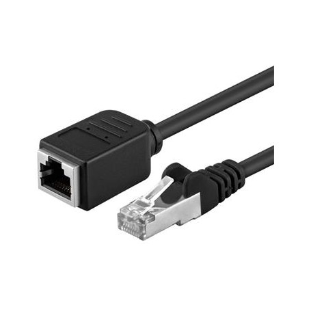 PremiumCord Prodlužovací Patch kabel F/UTP RJ45-RJ45 M/F 1m