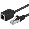 PremiumCord Prodlužovací Patch kabel F/UTP RJ45-RJ45 M/F 1m