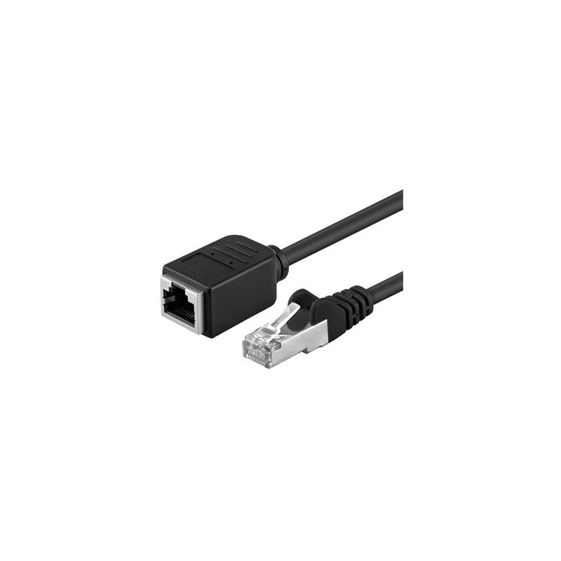 PremiumCord Prodlužovací Patch kabel F/UTP RJ45-RJ45 M/F 2m