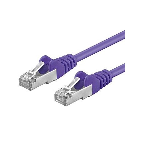 Premiumcord Patch kabel CAT6a S-FTP, RJ45-RJ45, AWG 26/7 1m fialová