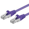 Premiumcord Patch kabel CAT6a S-FTP, RJ45-RJ45, AWG 26/7 1m fialová