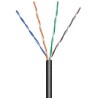 goobay TP Kabel 4x2,drát UTP Cat5e AWG24, 100m, černá, venkovní provedení