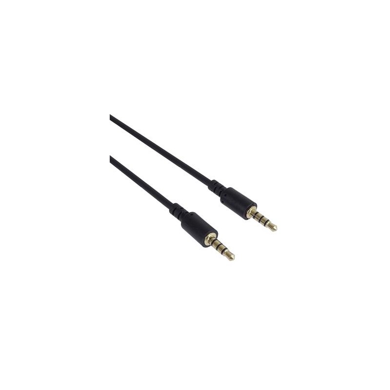 PremiumCord Kabel Jack 3.5mm 4 pinový M/M 3m