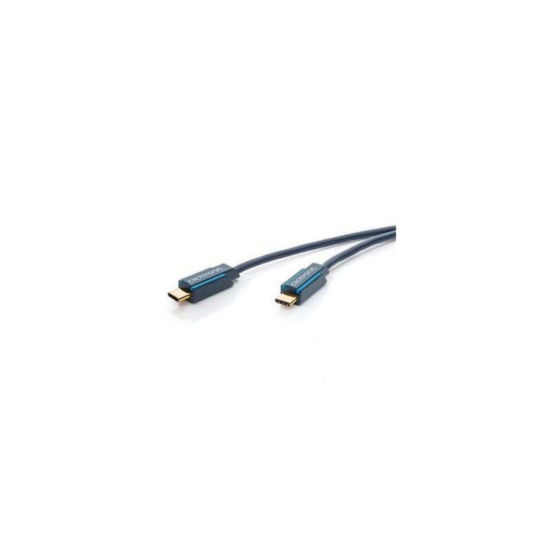 ClickTronic HQ OFC Kabel USB-C/male - USB-C/male, modrý, 1m