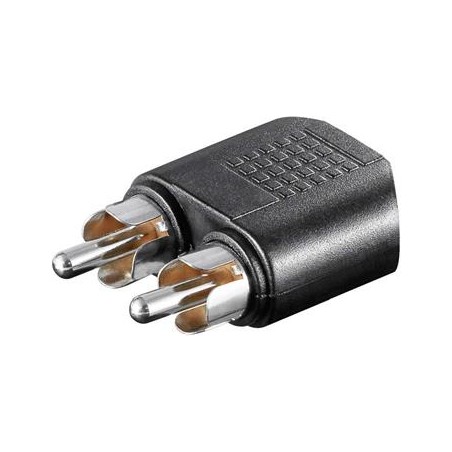 PremiumCord Adaptér 1x stereo jack female - 2x Cinch male