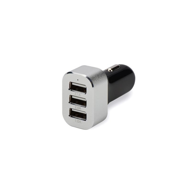 ednet Napájecí 12-18V autoadaptér na 3x USB, 5.1A, černý