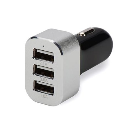 ednet Napájecí 12-18V autoadaptér na 3x USB, 5.1A, černý