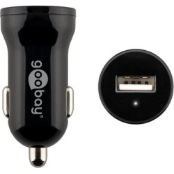goobay Napájecí 12-24V autoadaptér na 1x USB 1A černý