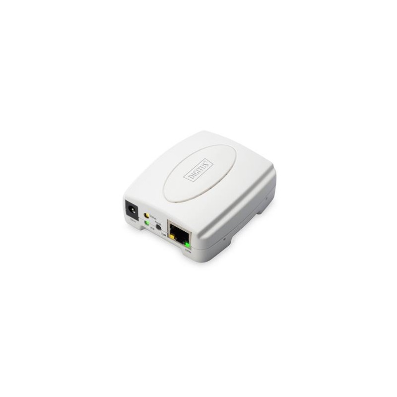 DIGITUS Ethernet print server, 1x USB 2.0 port, 1x LAN port