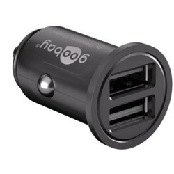goobay Napájecí 12/24V autoadaptér na 2x USB 4,8A černý