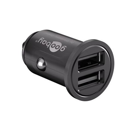 goobay Napájecí 12/24V autoadaptér na 2x USB 4,8A černý