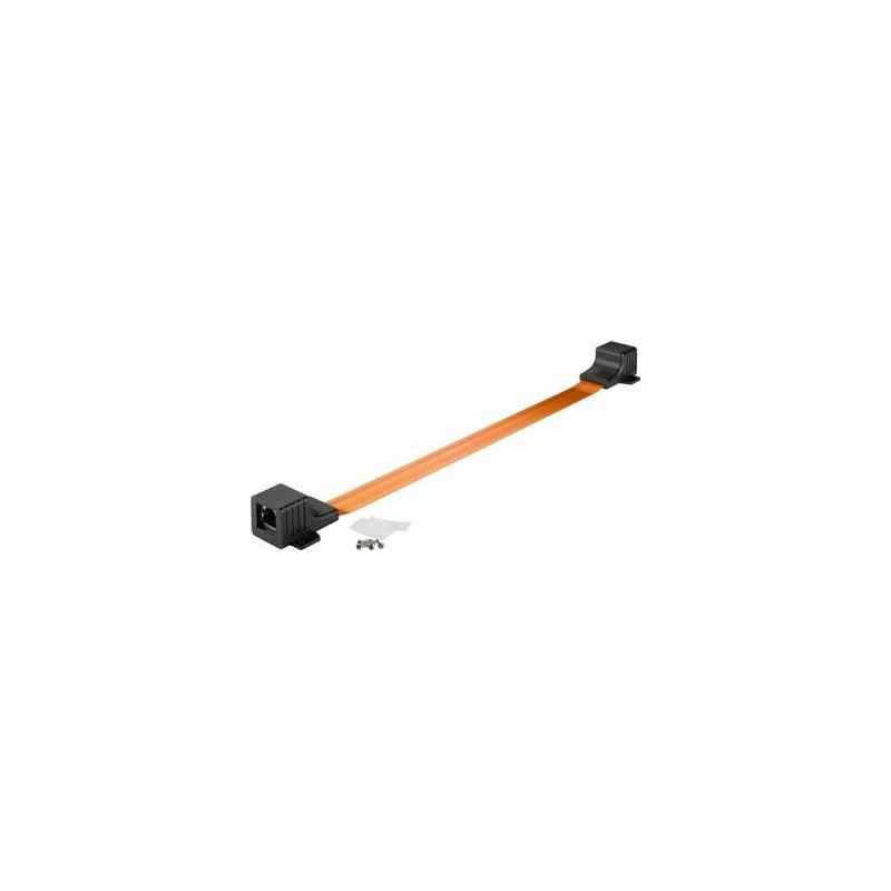 RJ45 průchodka oknem, velmi plochá (0,3mm) 8 pin F/F, 25cm délka
